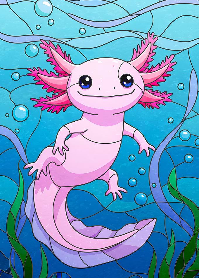 Axolotl Stained Glass