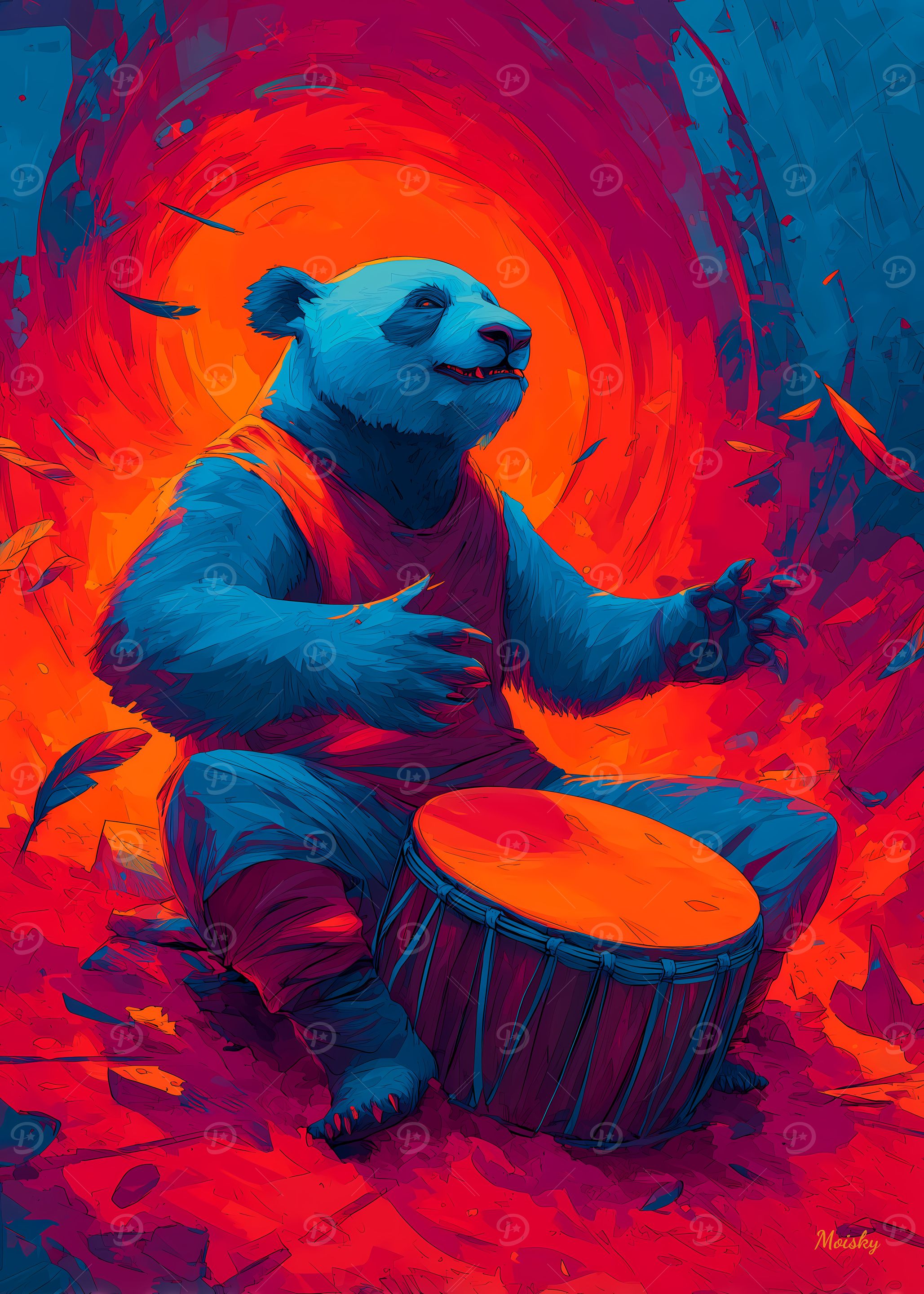 Panda’s Drumbeat – Rhythms of Expressionist Fire