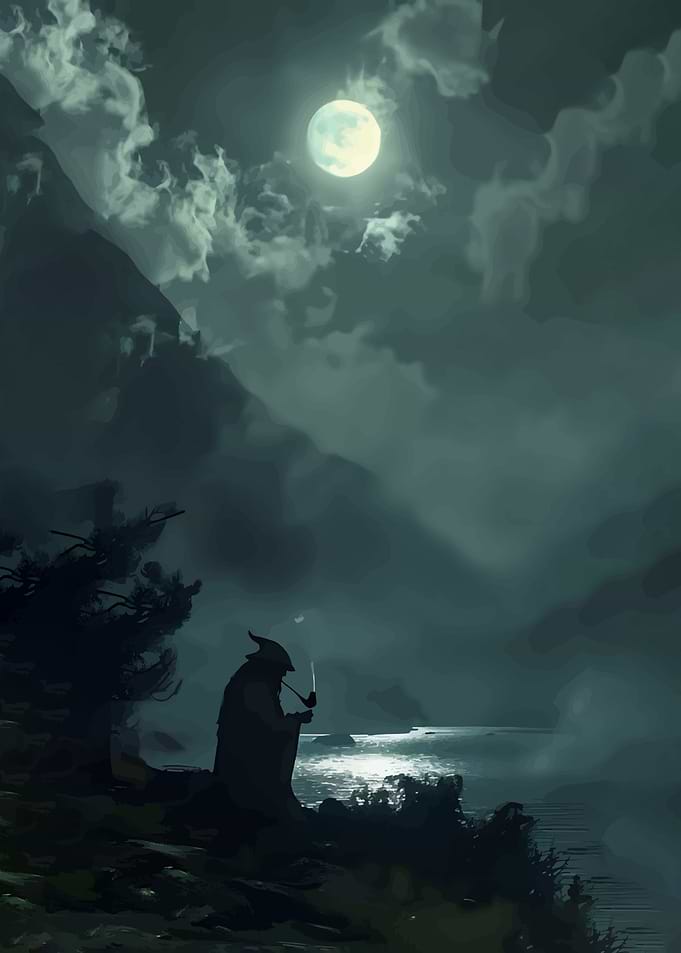Night Watcher with Pipe