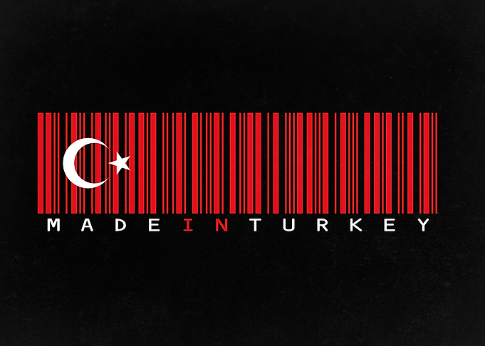 Made in Turkey Barcode Flag