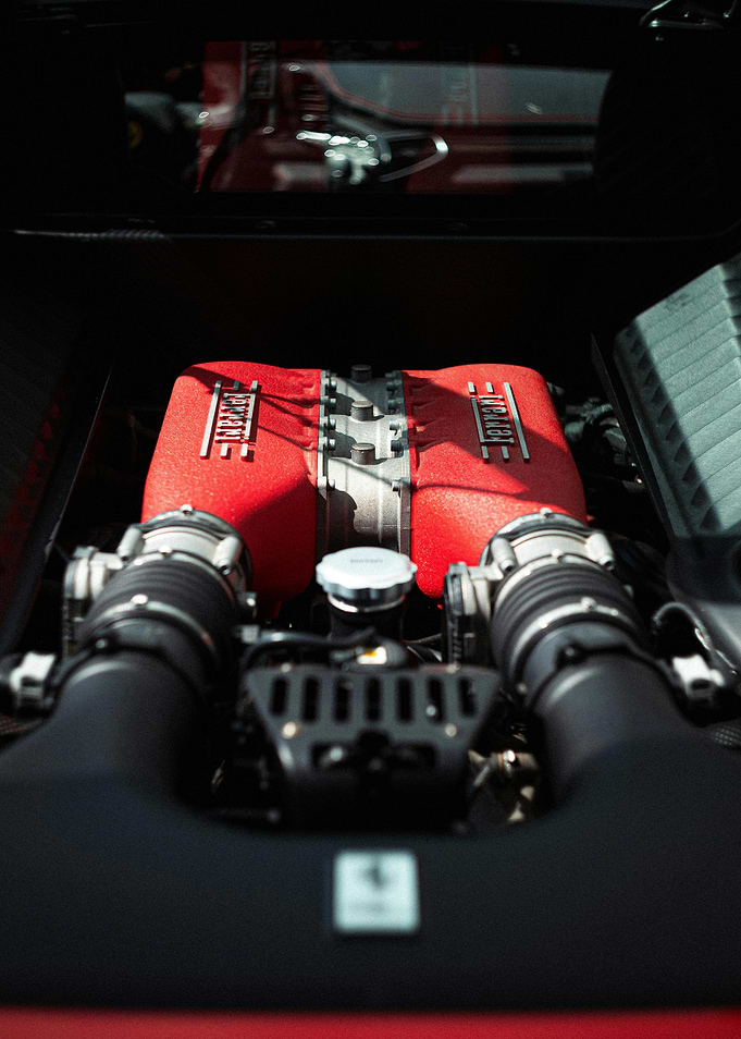 Ferrari Engine Close-Up