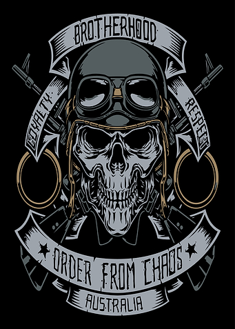Skull with Helmet and Guns Emblem
