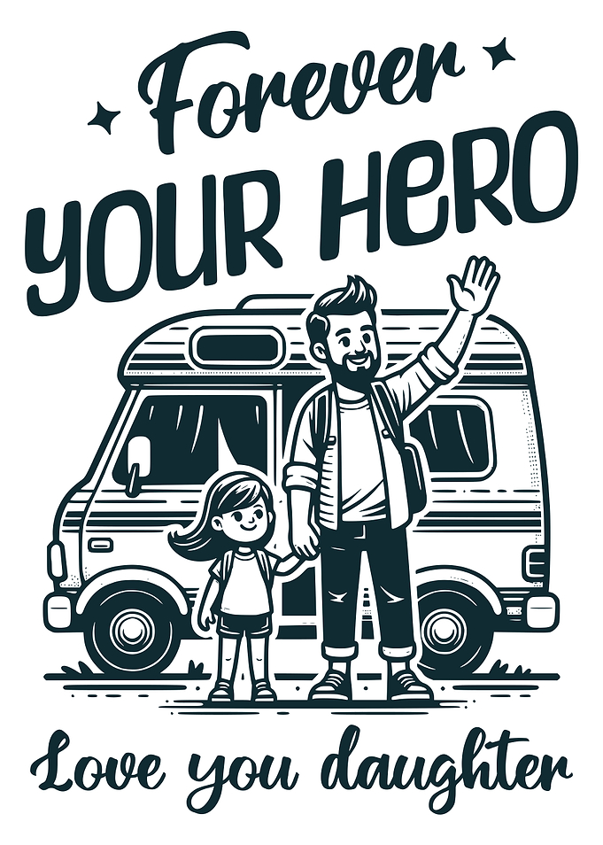 Dad and Daughter Forever Your Hero