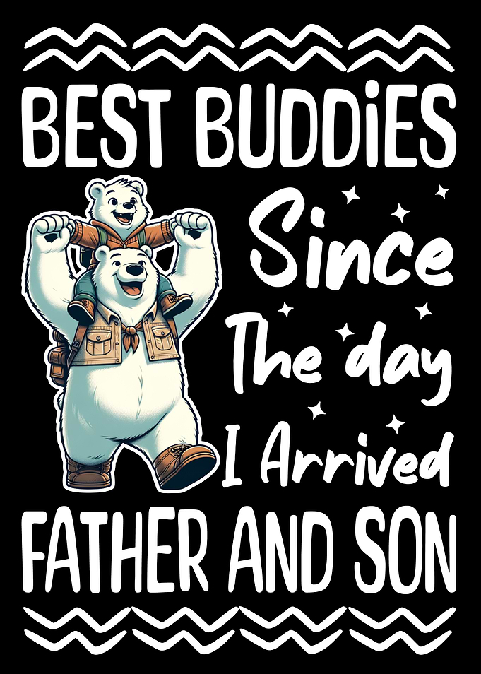 Best Buddies Father Son Cute Polar Bear