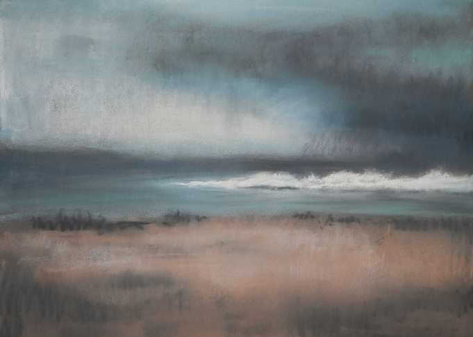 Abstract Coastal Landscape Painting