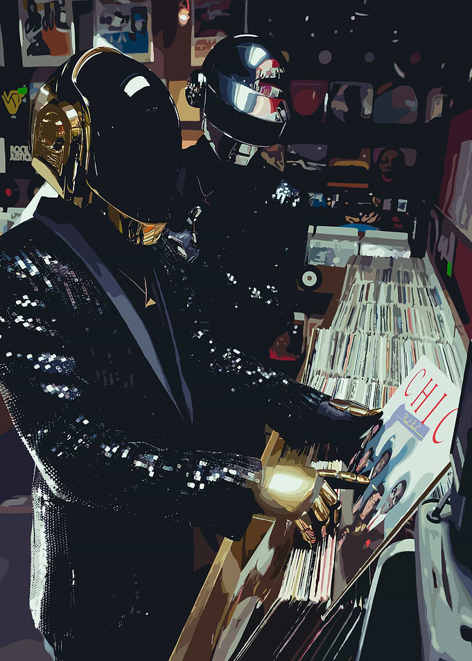 Daft Punk Vinyl poster