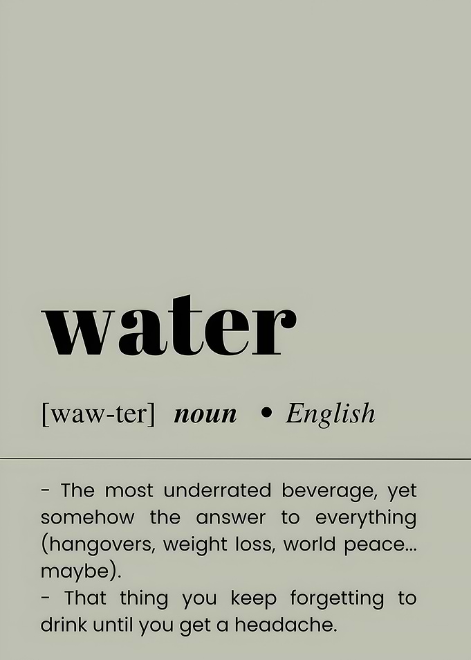 Water Definition Text Art