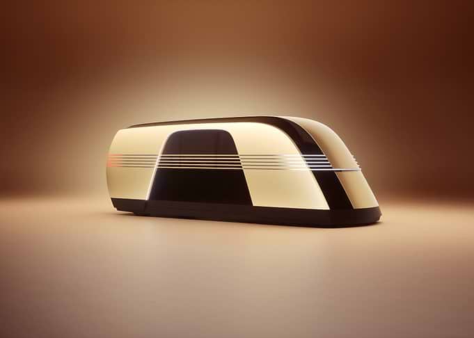 Futuristic Golden Train Concept