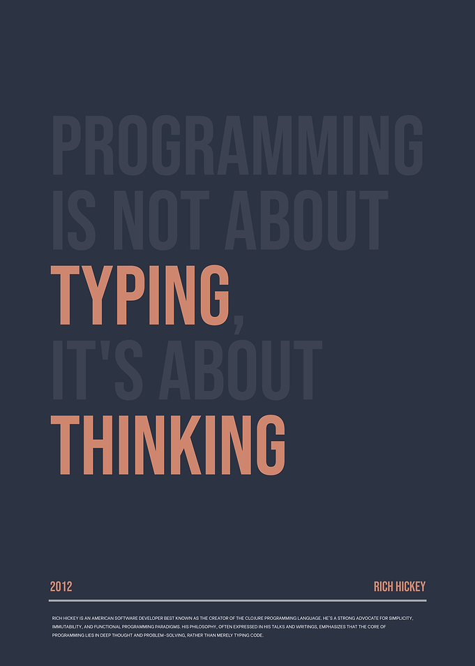Programming: Thinking Over Typing Poster