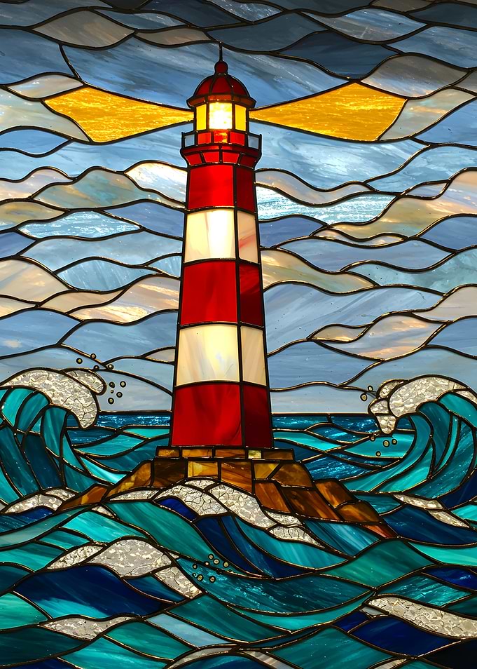Stained Glass Lighthouse