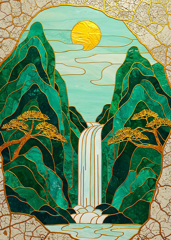 Stained Glass Waterfall