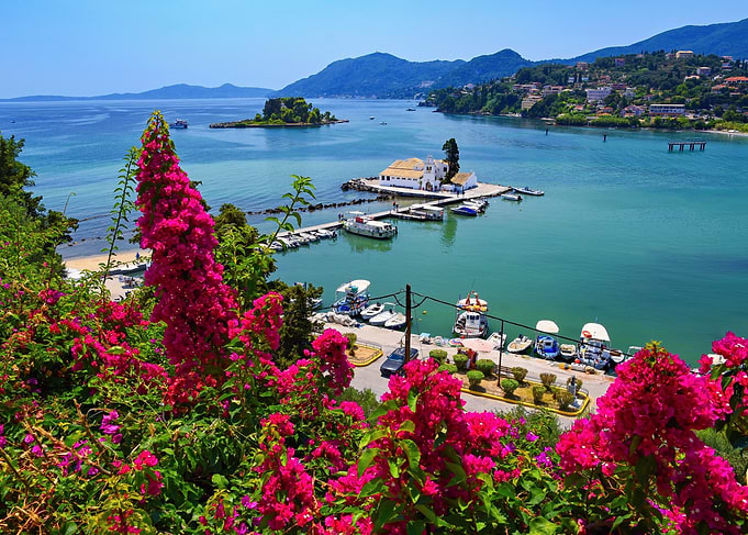 Corfu Island, Greece, Vlacherna Monastery