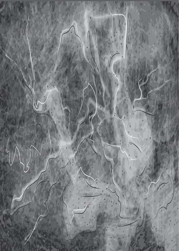 Abstract Gray and White Line Art