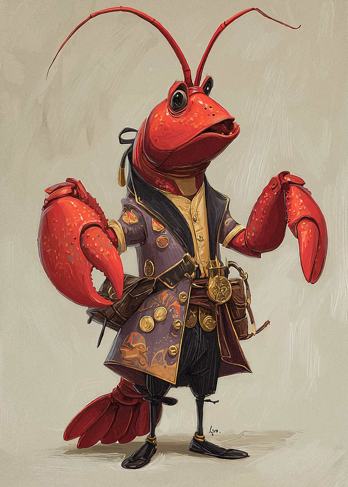 Anthropomorphic Lobster Pirate