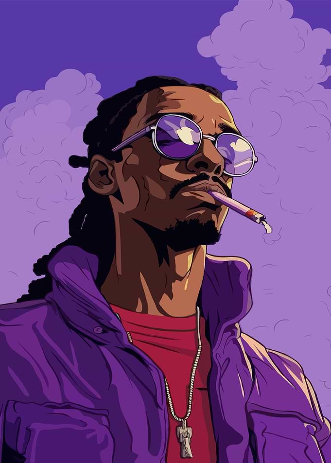 Snoop Dogg Purple Portrait