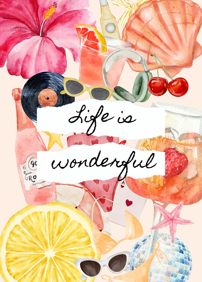 Life is Wonderful Summer Collage