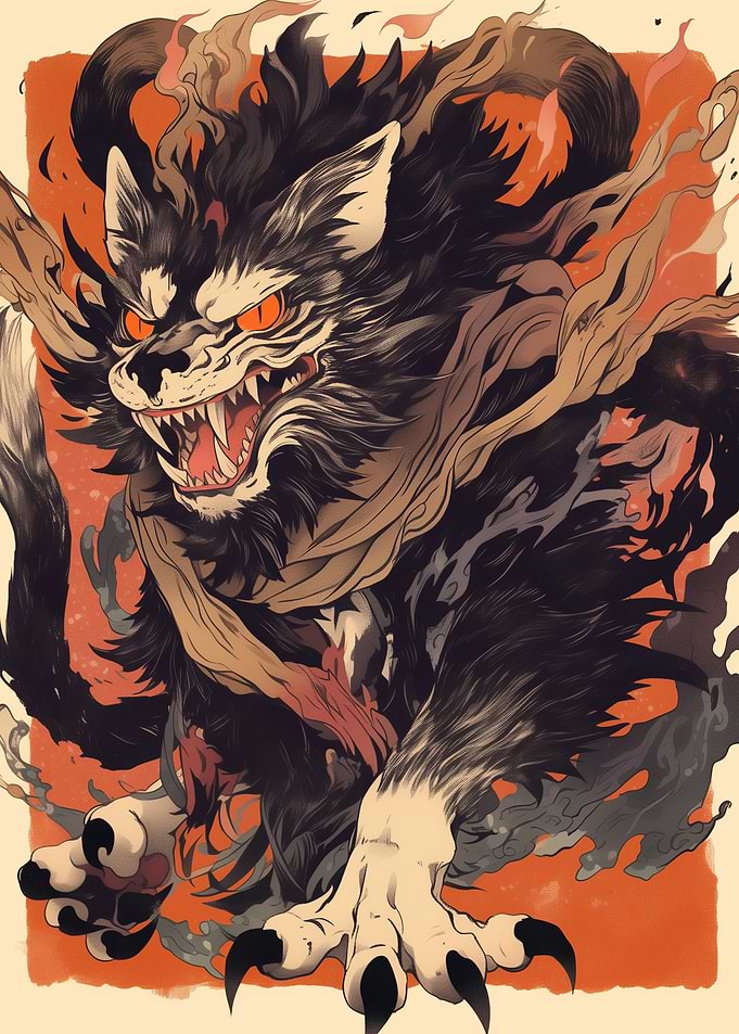 Fierce Wolf ~ Yokai ~ Oni ~ Demon