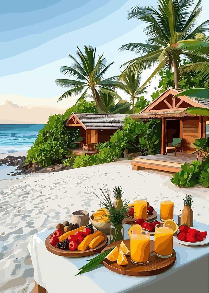 Tropical Beach Breakfast