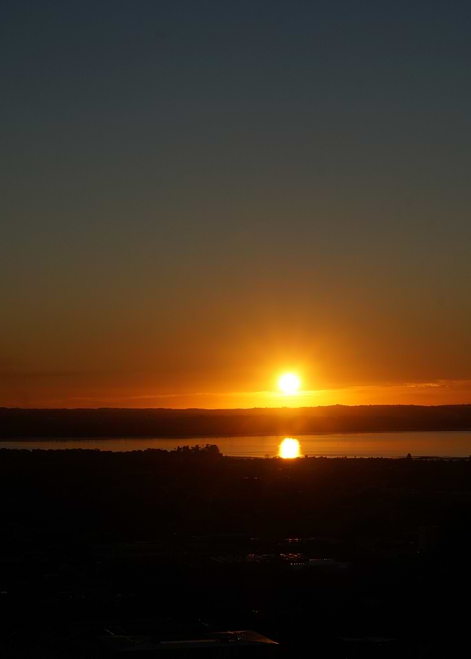 Sunset over water