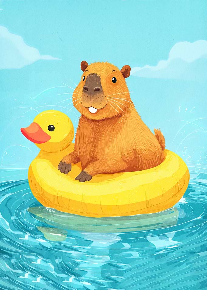 Capybara on Duck Animal