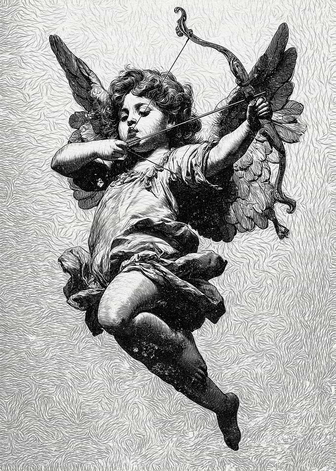 Cupid with Bow and Arrow