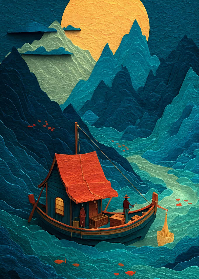 Boat House on Water