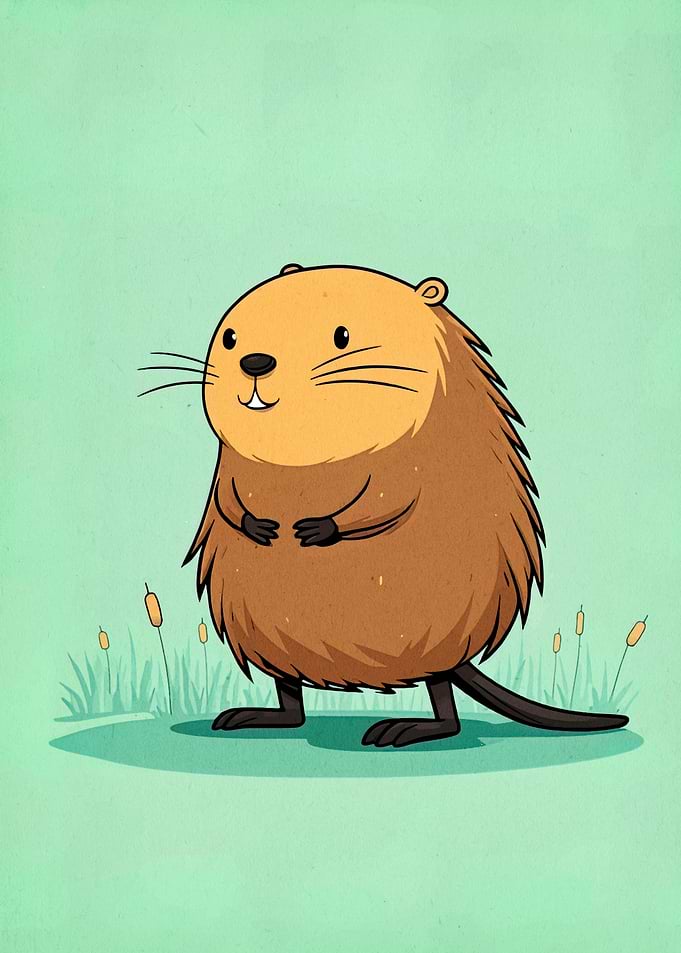 Cartoon Beaver Illustration