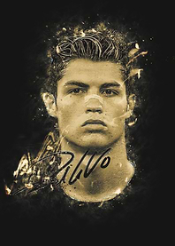 Cristiano Ronaldo Portrait with Signature
