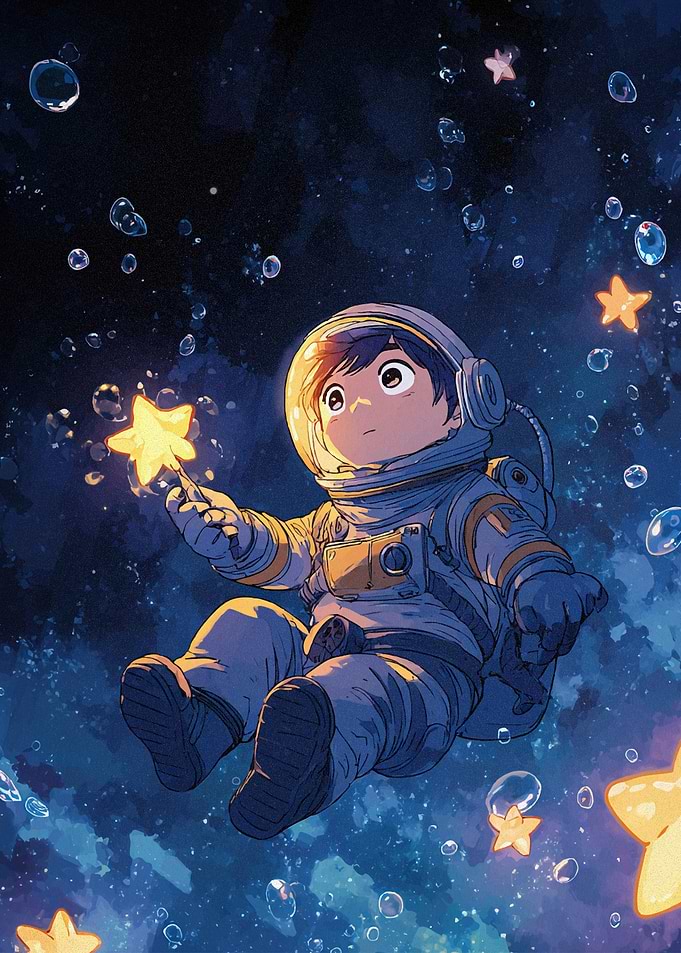 Astronaut Boy Star Space