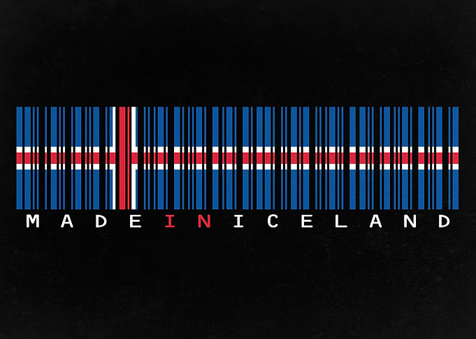 Made in Iceland Barcode Flag