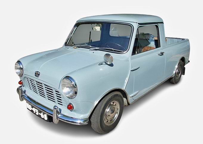 Light Blue Mini Pickup Truck