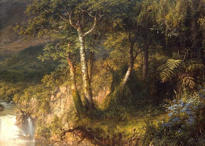 Lush Forest Landscape Painting