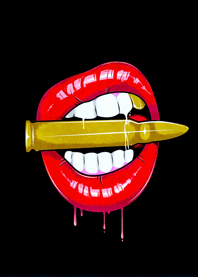 Lips with Bullet