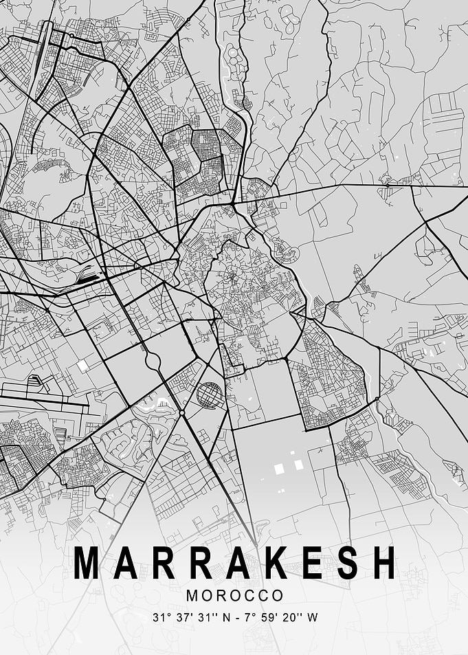 Marrakesh Light City Map