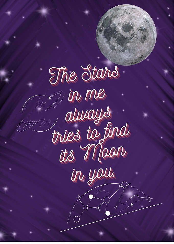 The Stars in me - Celestial Love Poetry Design
