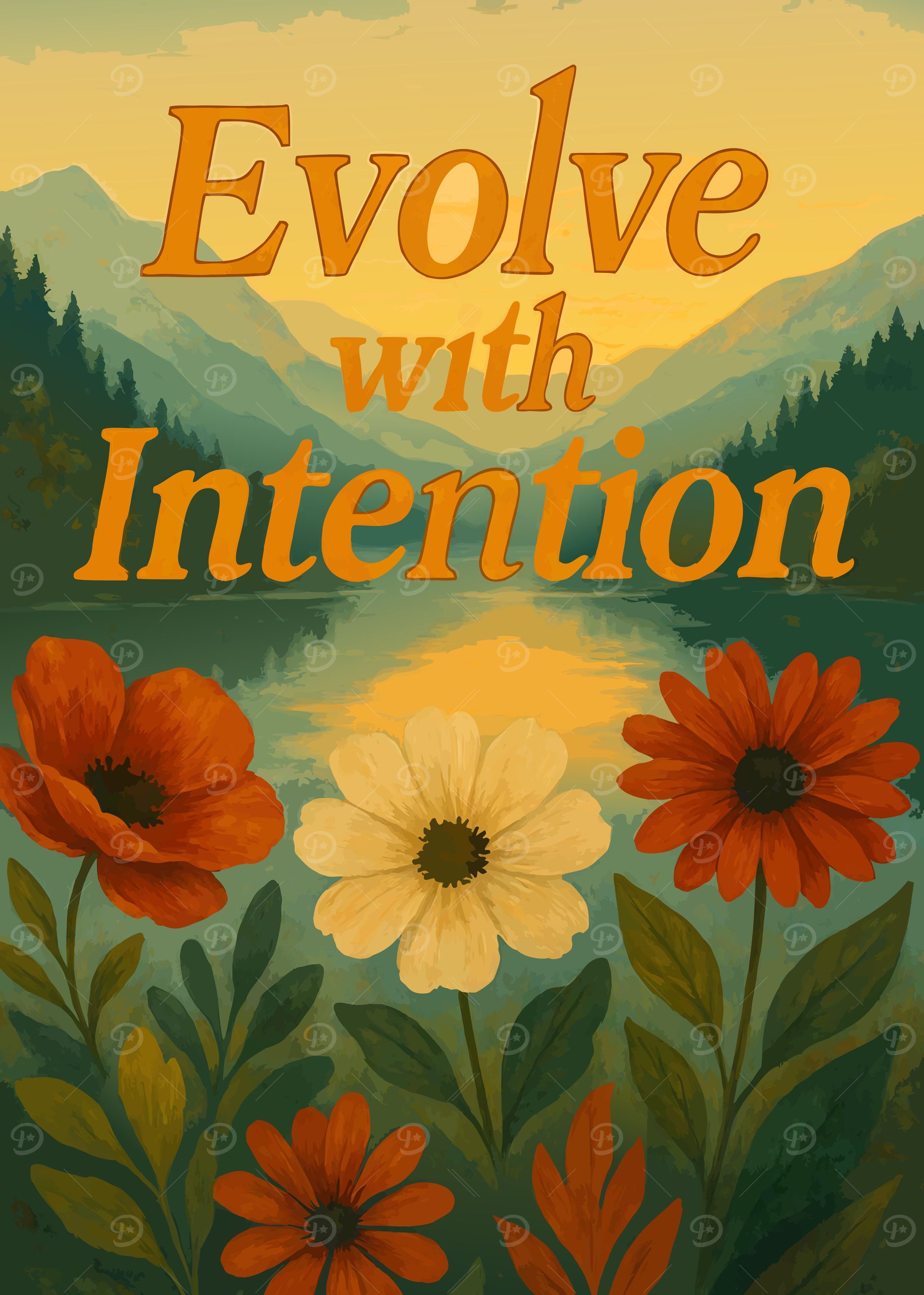 Evolve with Intention Floral Landscape