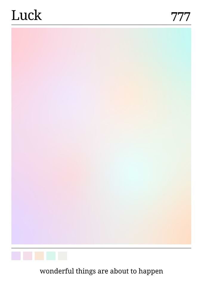Luck 777 Pastel Gradient