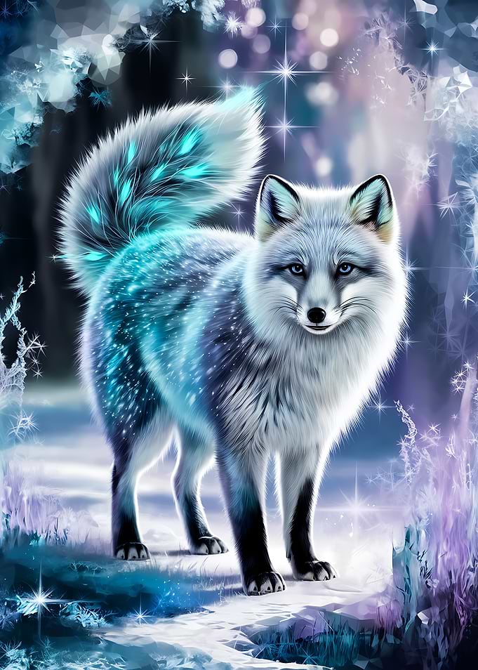 Ethereal Arctic Fox in a Winter Wonderland