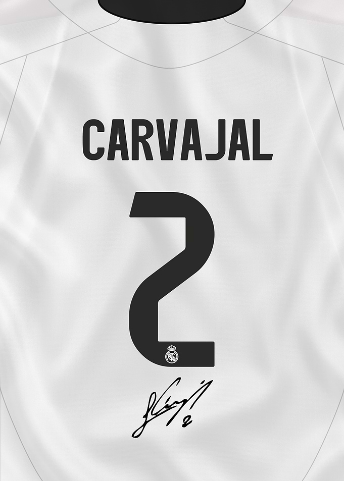 Carvajal Madrid Jersey Number 2