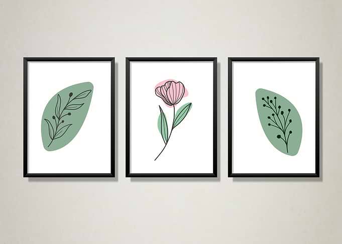 Botanical Line Art Framed Prints