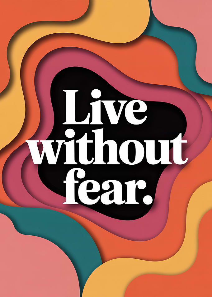 Live Without Fear - Motivational Art