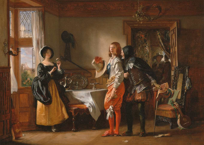 The Cavalier's Departure Painting