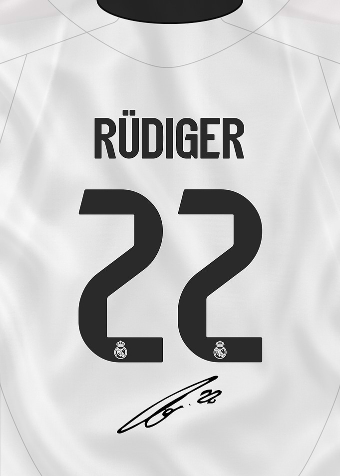 Rudiger Madrid Jersey Number 22