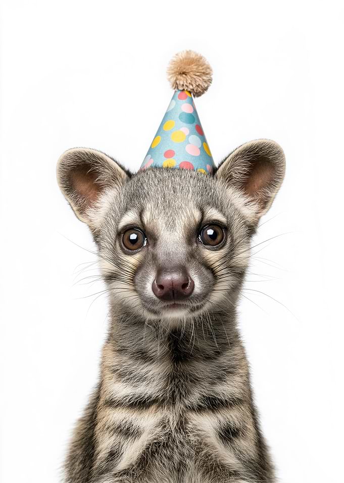 Civet with Birthday Hat
