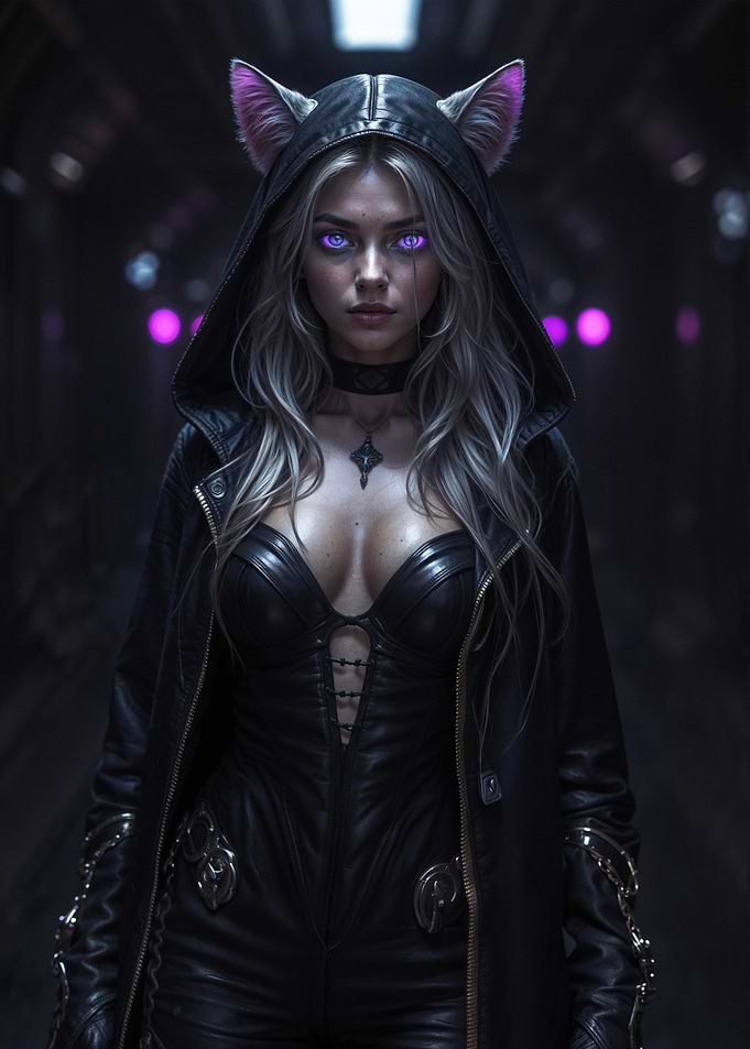 Urban Huntress: The Cybernetic Cat Girl