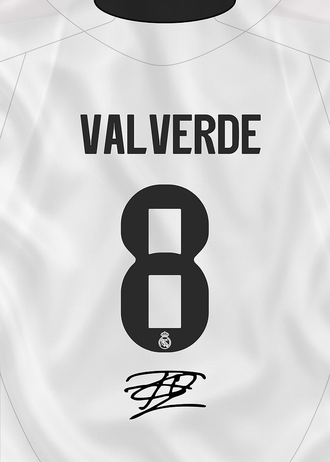 Valverde Madrid Jersey Number 8