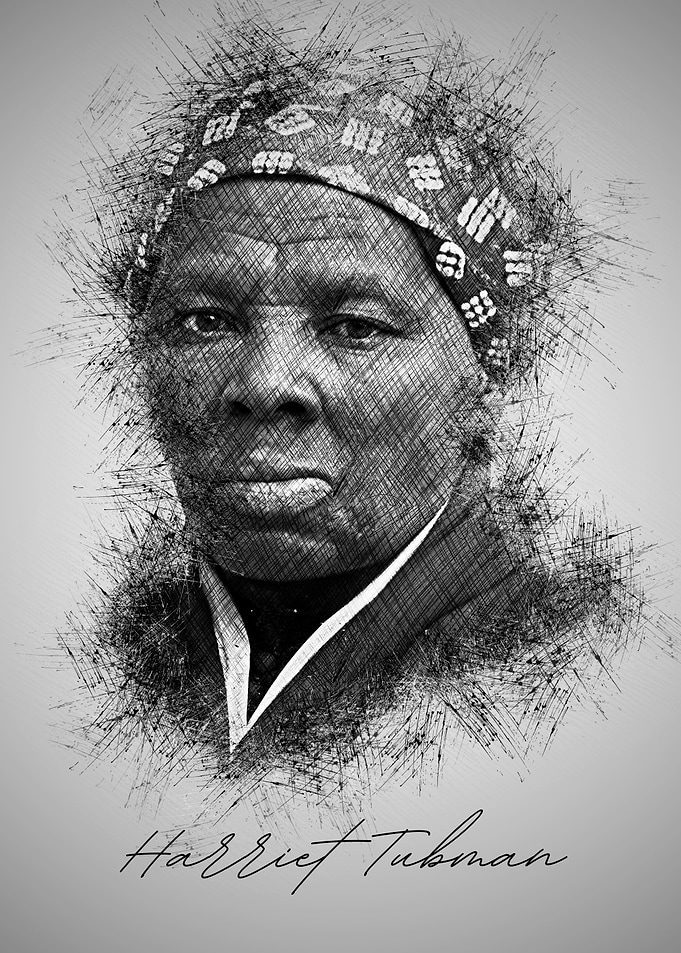 Harriet Tubman Portrait Sketch