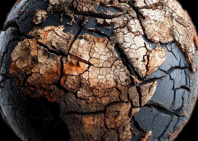 Cracked Earth Globe