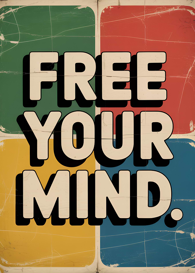 Free Your Mind Retro Poster