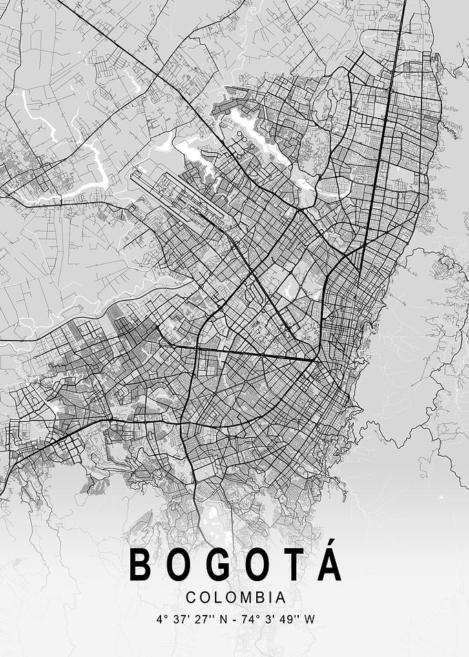 Bogotá Light City Map